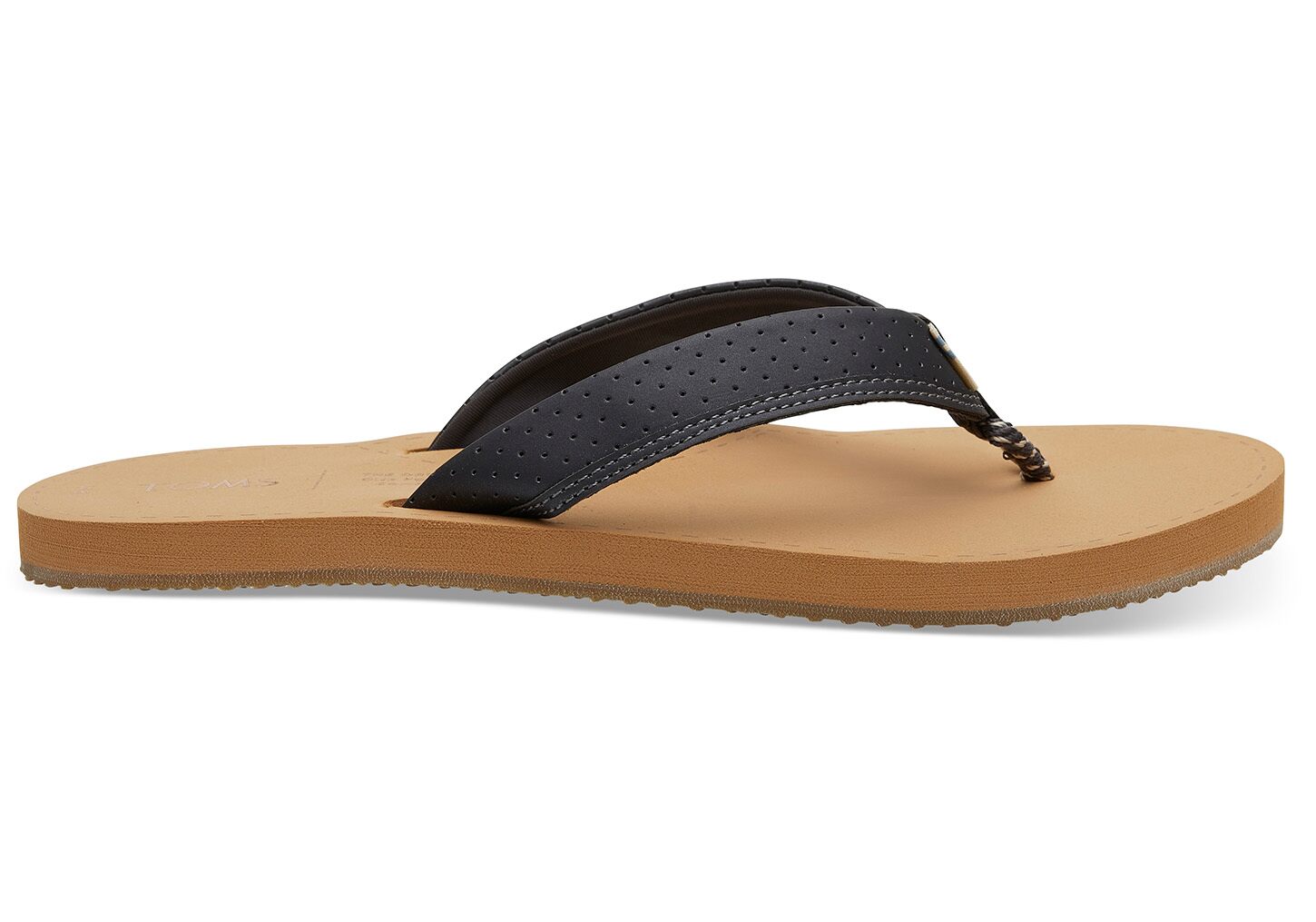 Toms Gabi Forged Iron Matte Iridescent - Womens Flip Flops - Black - NZ - 810537JWR